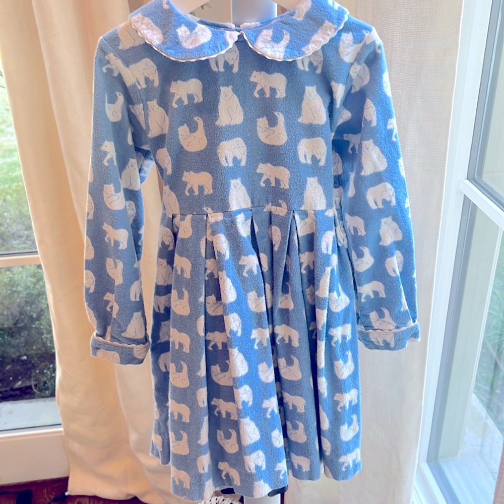 RACHEL RAY POLAR BEAR FLANNEL DRESS.  SIZE 6